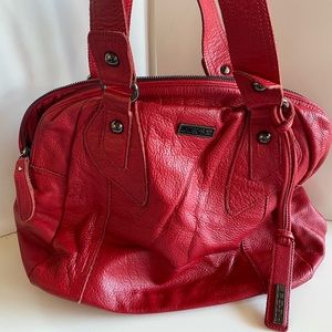 Joe’s red leather medium sized hand bag